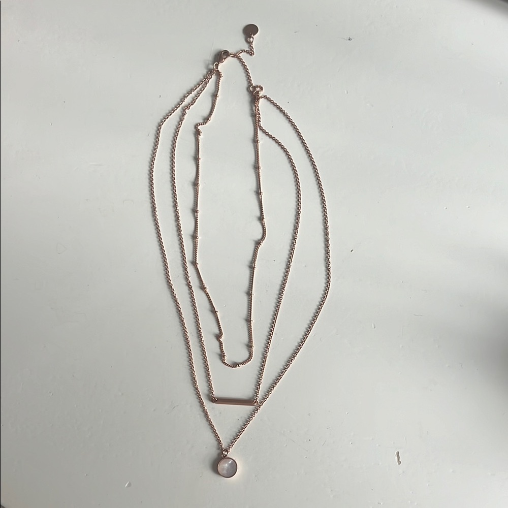 Elegant Rose Gold Layered Necklace